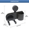 RODDEX Suction Cup Hair Dryer Holder with Basket, Wall Mount