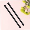 FELTECHELECTR 2pcs Tension Rod No-Drill Extendable Shower Curtain Pole Black