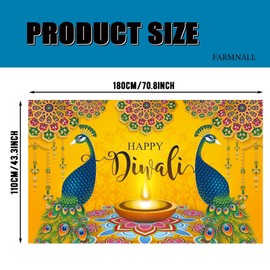 Diwali Decorations for Home Diwali Backdrop Diwali Light Diyas Peacock Photography Diwali Decor Indian Diwali Decorations and Supplies for Home