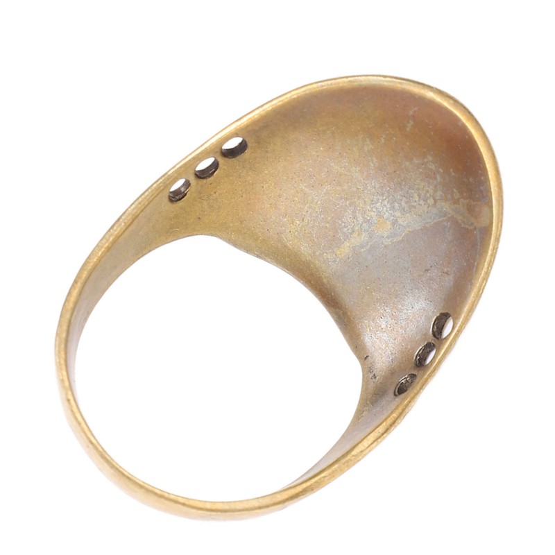 Brass Archery Thumb Ring Portable Finger Protector with Anti Lost