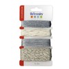Artemio Set of 4 Decorative String, Synthetic, Silver, 10 x