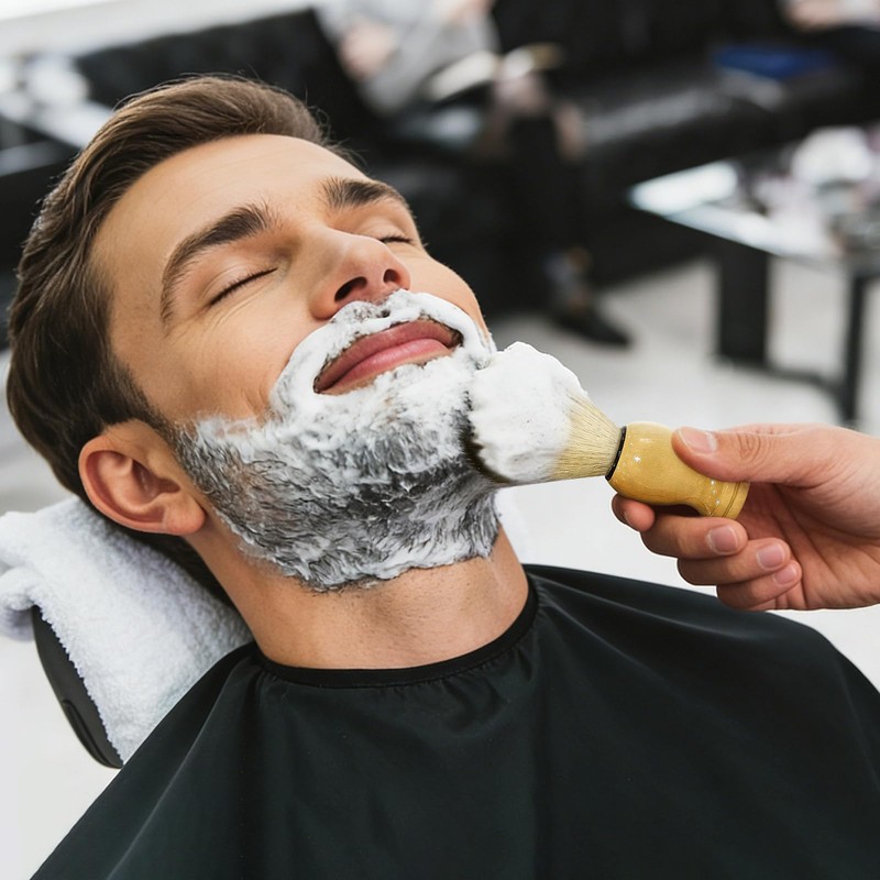 8 Pcs Shaving Brushes for Men with Wooden Handle -