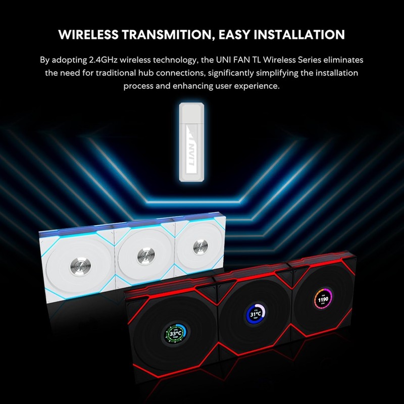 Lian Li UNI Fan TL - LCD Wireless 140 -