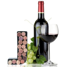 Made Easy Kit Wine Cork Holder Decorative Metal Monogram Letter for Wine Corks - Easy Mount kit Included (Letter J, 18 CM x 4 CM x 5 CM)