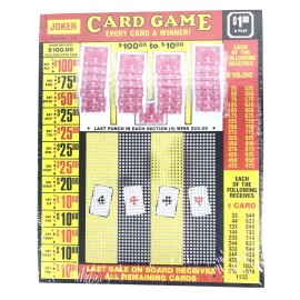 $1.00 JOKER CARD Game Punch Board Card Money Raffle Gambling 1600 Hole