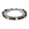 10:10 Double Wrap Bracelet Made of Hypoallergenic Stainless Steel, Natural