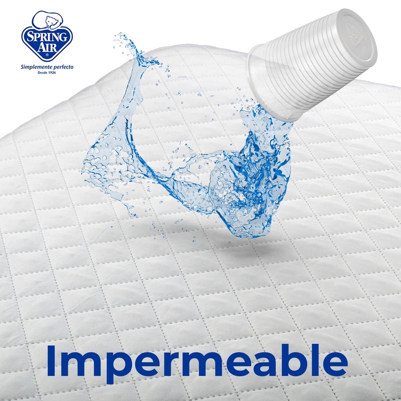 Spring Air Protector de Colchón Individual, Impermeable, Tecnología Skin System,