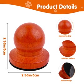 JHSYPET Dog Nail File Dog Scratch Board for Nails Wooden Handicraft Cat Dog Nail Scratch Pad with 4 Pcs Replaceable Sandpaper Dog Trainning Accessories Stress Free Nail Filing for Dogs(Caramel)