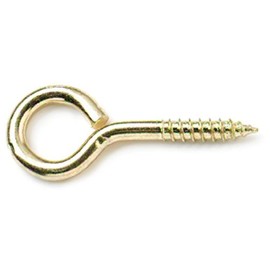 Merriway BH03575 (3 Pcs) EB 65mm (2.5/8 inch) Steel Screw-In Eye Brass Plated - Pack of 3 Pieces