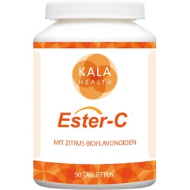 Kala Health - Ester-C® tablets 1000 mg high-dose calcium ascorbate with vitamin C metabolites and 100 mg citrus bioflavonoids is the strongest form of vitamin C - contributes to the immune system
