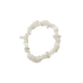 VIE Naturals Gemstone Chip Stretch Bracelet, White Agate, One
