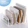 SANRUI Acrylic Desk File Organizer Holder for Desk, Clear Laddered