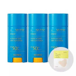 Cyinic 싸이닉 [3개] 슈퍼 에어리 썬스틱 15g+쿨링썬패치 단독증정 CYNIC [3-pack] Super Airy Sun Stick 15g + Cooling Sun Patch Exclusive Gift [Super Airy Sun 3 pieces [New] ((C02T0000008364))]
