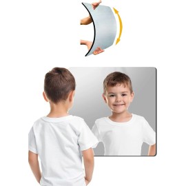 Unbreakable Plexiglass Acrylic Mirror for 8"L x 8"W, Silver