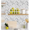 STICKGOO Peel and Stick Tile Backsplash, Grey Herringbone Adhesive Backsplash