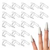 Bagentry 20 Pieces Detachable Nail Rings Silver, Adjustable Fingernail Rings