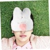 Outanaya 2pcs Plush Rabbit Ear Eye Mask for Travel Comfortable