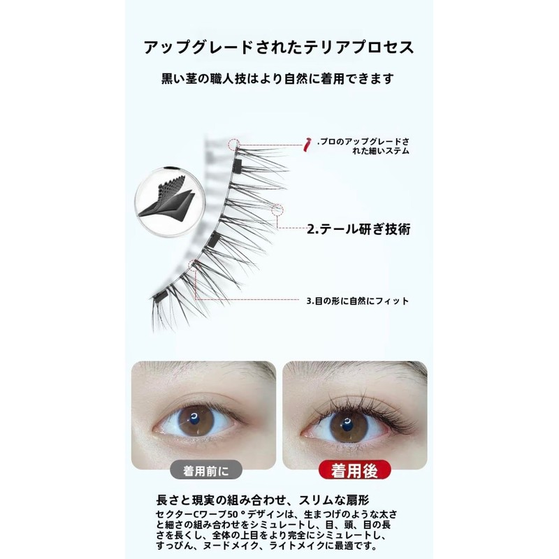 KISSIO Soft Magnetic False Eyelashes - 2025 Integrated Clip, Magnetic,