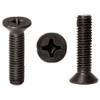 M5 (5mm x 60mm) Black Zinc Flake Phillips Countersunk Machine Screws Metric Flat Head Steel Fully Threaded DIN 965 (Pack of 20)