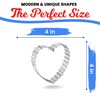 Foose Cookie Cutters Valentine Heart Scalloped Cookie Cutter 4 in,