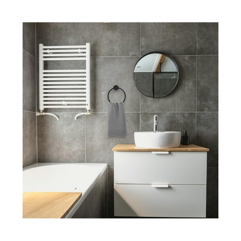 Delaney Hardware 598504 Towel-Rings, 900 Series, Black