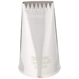 Staedter Star Ribbon and Basketweave Tip, 16 mm, Stainless Steel, Silver