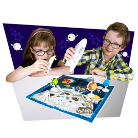 Jumbo Playset - Space from Deluxe Base. Large Space Toy Set. Bag with Large Space Toys such as Space Shuttle, Rocket and Astronauts. Perfect Astronomy Toy for Boys and Girls