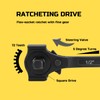 Lichamp 12.4" Spud Ratchet Wrench, 3/8" x 1/2" Dual Drive