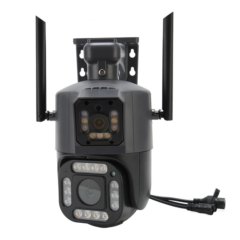 Smart Outdoor Camera 4MP Wireless Three Lens Remote Monitor Auto
