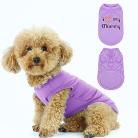 Paiaite Expressive Pet Vest: Sleeveless Dog Shirt with 'I Love My Mommy' Slogan, Ideal for Chihuahuas, Poodles, Yorkies, and More - Adorable Design, Ultimate Comfort, Easy Maintenance! Purple X-Small