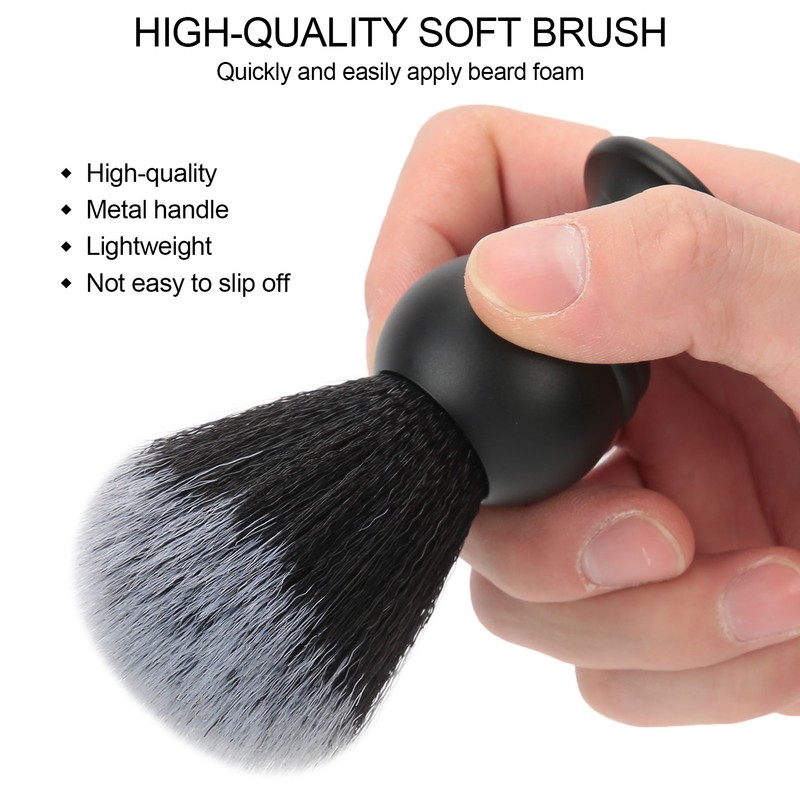 Shaving Brush Nylon Soft Hair Shaving Shave Brush with Metal