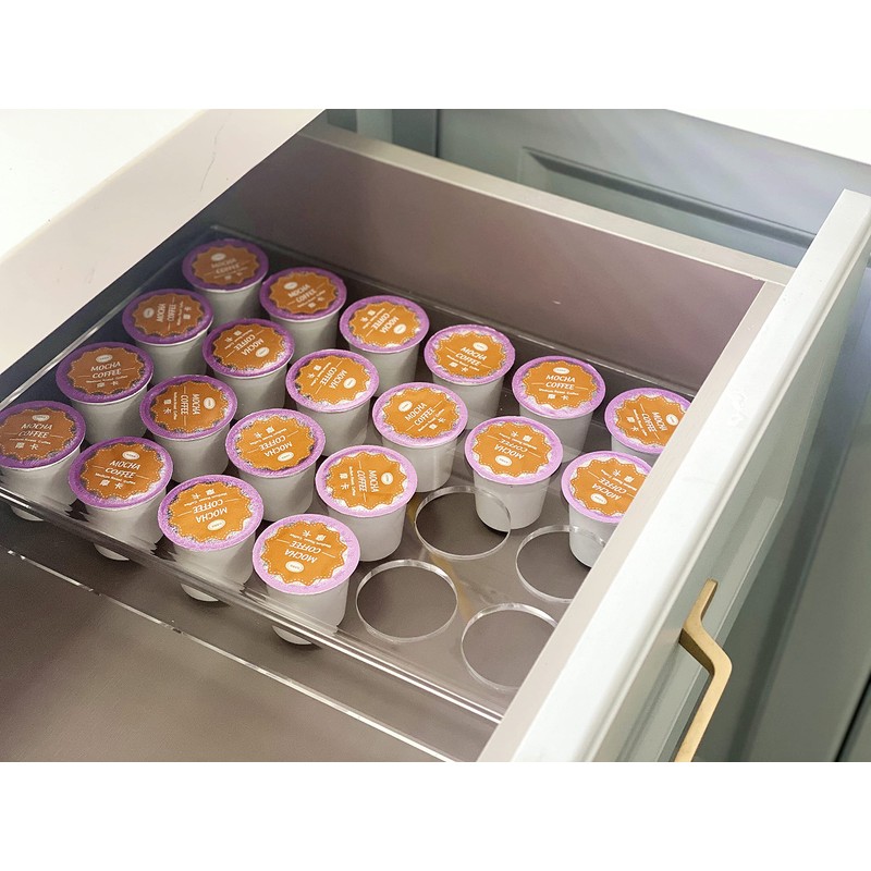 IEEK 2 Pack of 24 Slots Flat Countertop Coffee Pod