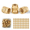 M2-M6 Brass Heat-Set Threaded Inserts Kit for 3D Printing, Knurled Nuts & Hardware for Plastic Parts, 3D Printer Tools Accessories (Durable Thermal Insertion) (M6*8 * 8-50 Pieces)