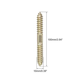 uxcell 10x40mm Hanger Bolts, 6pcs Double Ended Self-Tapping Thread Wood to Wood Dowel Screws for Wood Connecting