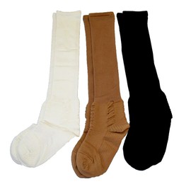 For swelling prevention, general medical equipment, elastic stockings to prevent calves. - biege
