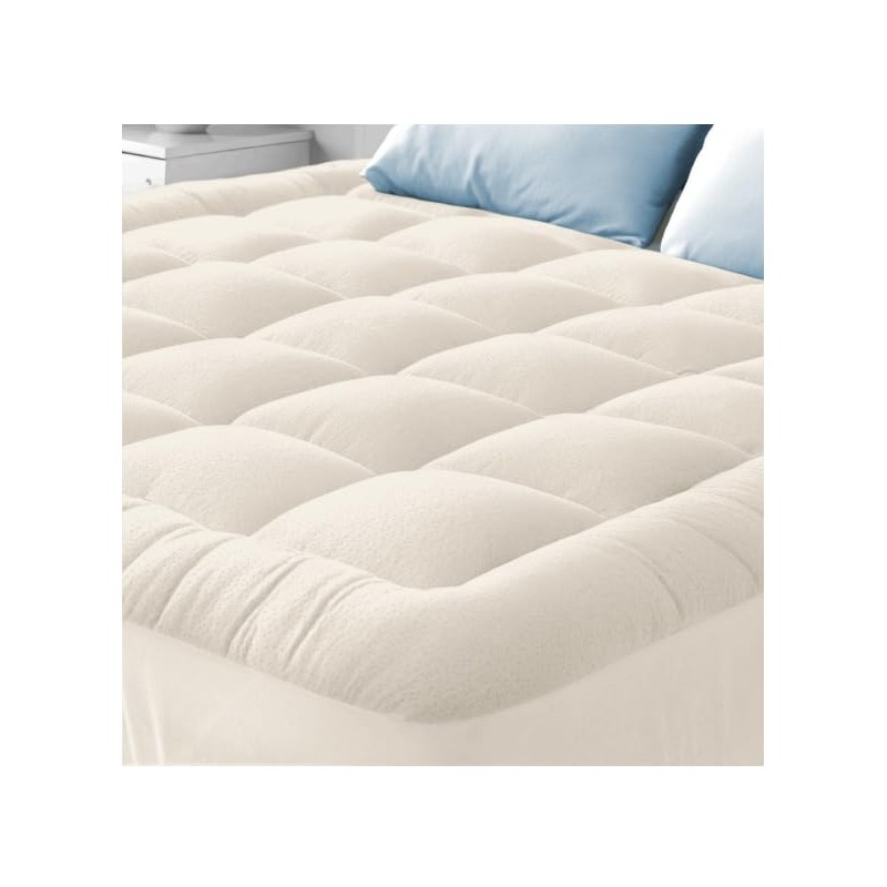 Viscose Made from Bamboo Mattress Topper Beige - Queen