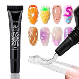 10ml 3D 네일 아트 젤 - DIY 디자인, 방수 조각 복잡한 및 모양을 위한 [02 3 PCS] 10ml 3D Nail Art Gel - DIY Design, Waterproof for Complex Shapes and Pieces [02 3 PCS]