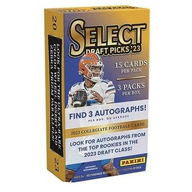 2023 Panini Select Draft Picks Collegiate Football Hobby Box (3 Packs/15 Cards: 3 Autos)