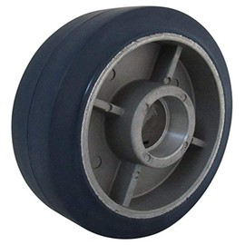 RWM Casters Elastometric High Tensile Non-Marking Rubber on Aluminum Wheel, Ball Bearing, 820 lbs Capacity, 6" Wheel Dia, 2" Wheel Width, 2-1/2" Plate Length