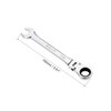 sourcing map 8mm Flex-Head Ratcheting Combination Wrench Metric 72 Teeth