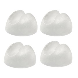 Kyuionty 4Pcs Hairpin Leg Protector Feet Fits 3/8" - 1/2" Thick Rods, Furniture Table Chair Feet Floor Protector Tip Table Chair Hairpin Leg Rubber Caps (Transparent)