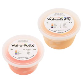Val-u-Putty Exercise Putty - Peach, Orange - 1 LB Each - Bundle