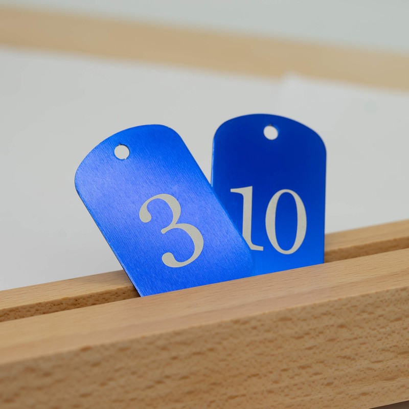 Aluminum Engraved Numbers 1 to 10 Key Tags Identification Tags