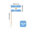 AhfuLife Argentina Flag Toothpick, 200 Pcs Argentina Cupcake Toppers, Argentine