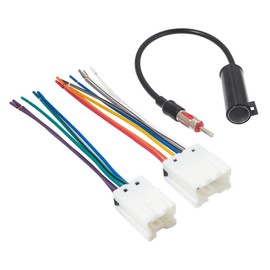 RED WOLF Radio Wiring Harness w/Antenna Adapter Compatible with Nissan 1998-2012 Frontier Pathfinder Titan, for Infiniti 1990-2008 G2/QX4 Install Aftermarket Stereo CD Receiver Cable Connector Kit