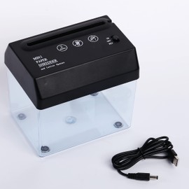 Auto Paper Shredder - Portable Mini Paper Shredder, A6 Document Cutter, File Cutting Machine