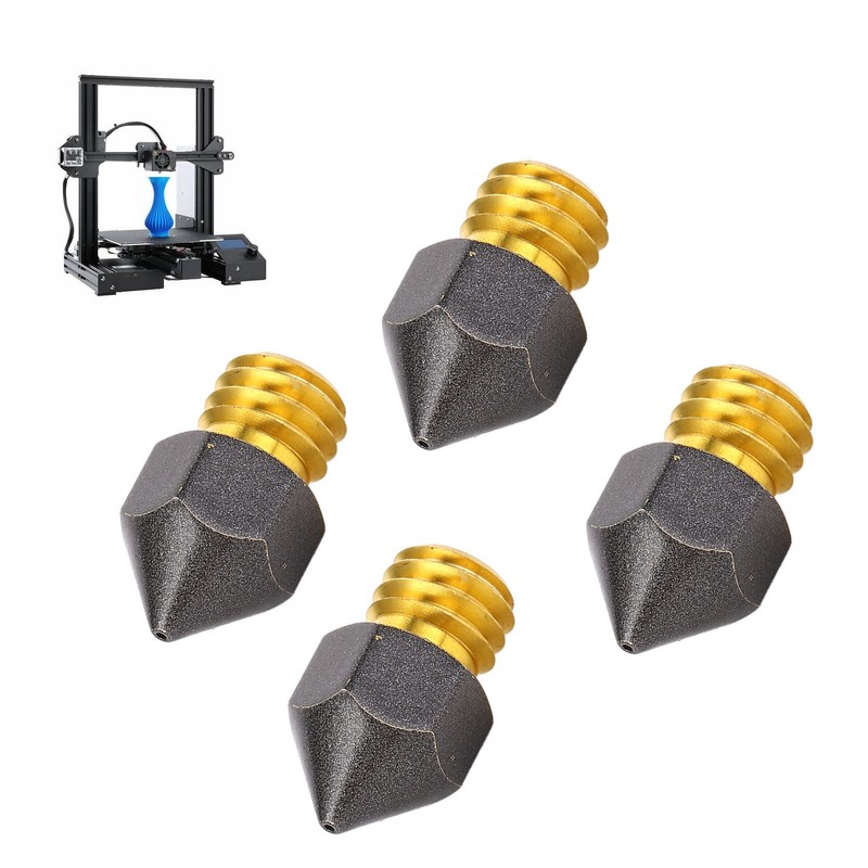4 Pcs 3D Printer Nozzles Three Hole High Flow Fast