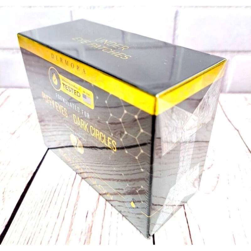 Dermora Golden-Glow Eye Mask For Puffy Eyes & Dark Circles