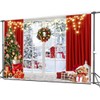 CHAIYA 12X10 FT Winter Snow Christmas Trees Backdrop for Photography