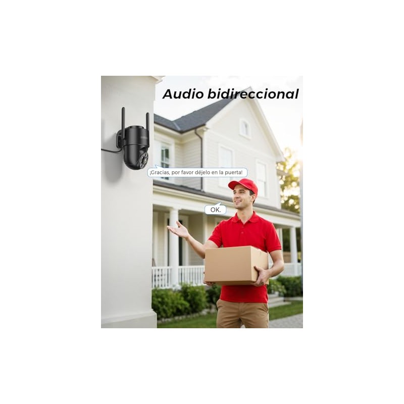 Reobiux 4MP WiFi Camara de Seguridad Exterior/Interior